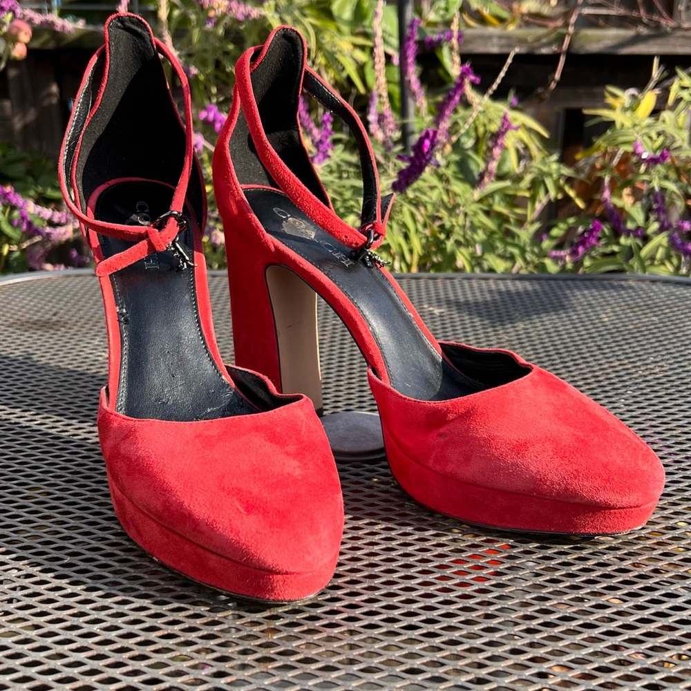 Coach Red Suede Heels
